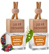 Bayrumber Hanging Car Freshener, 2 x 8ml Long-Lasting Natural Air Diffusers, Endless Weekend Scen...