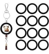 Frinnovan, 12 Pack Silicone Beadable O Rings Circle Bead Frame 65mm Large Round Loop Link Connect...