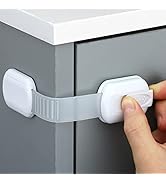Child Safety Strap Locks to Childproof Cabinets, Drawers, Appliances & More 2022 (6-Pack, White)