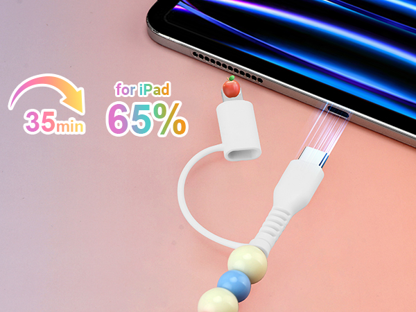Beaded phone charger for iPhone 16 15 14 13 12 11