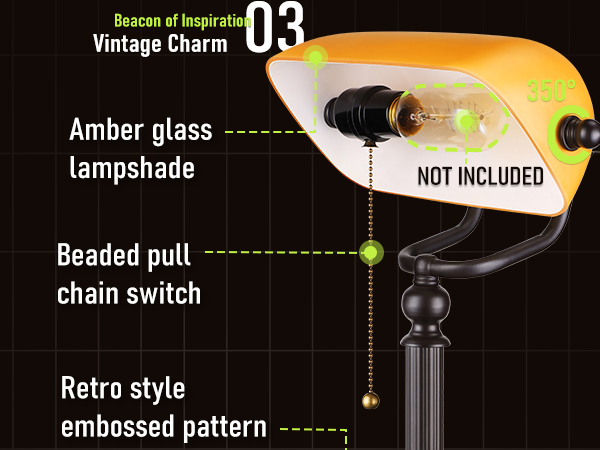 TORCHSTAR Bankers Desk Lamp