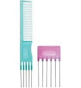 Cricket Ultra Clean Metal Lifting Combs for Styling, Fluffing and Volume (Colors May Vary)
