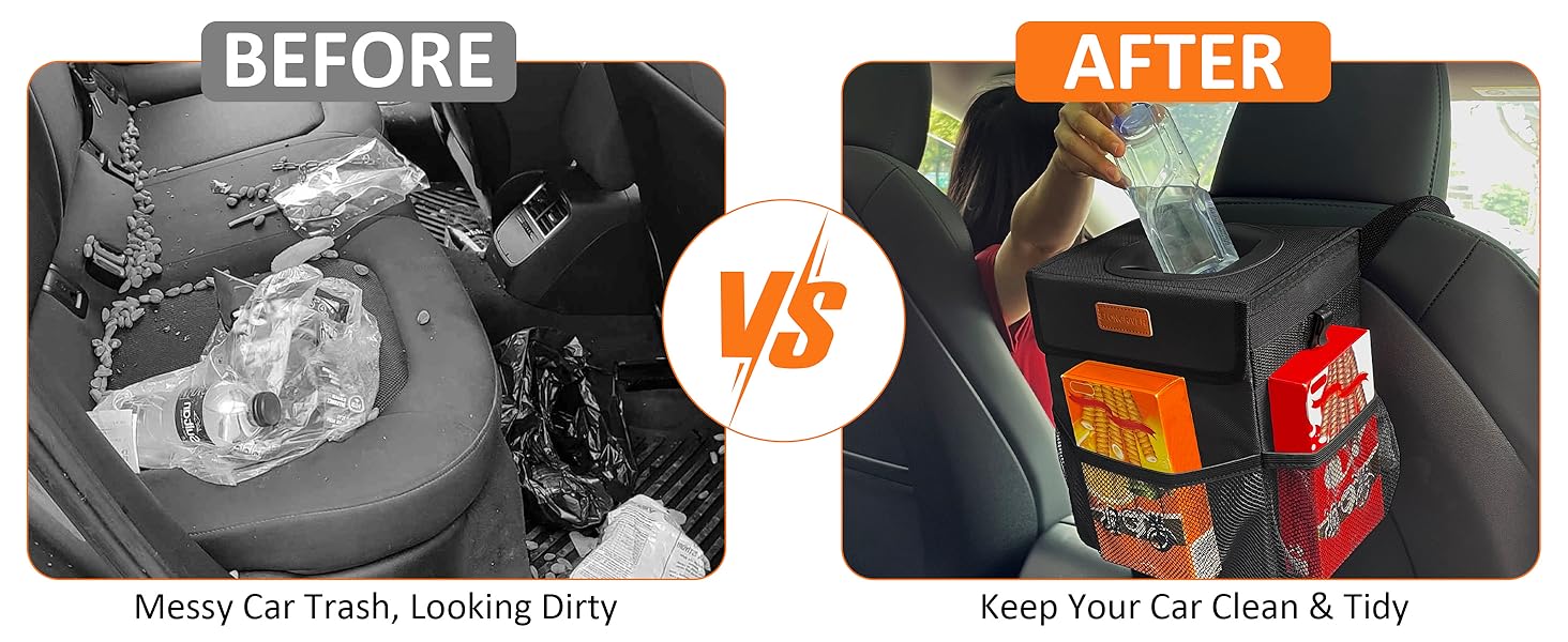 car trash can for back seat
