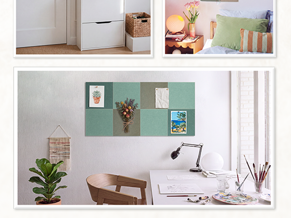 6 Pack Decorative Pin Board for Wall