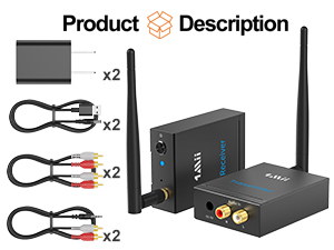 Wireless Transmitter Receiver Audio Set
