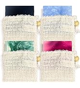 Age of Sage Natural Soap Bar w/Sisal Bag, 4pk Mixed Vegan Artisan Soap Set w/Essential Oil for Wo...