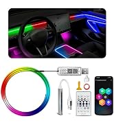 Acrylic Ambient Lighting Car Interior,55.1 inches Dream Color Acrylic Led Strips with USB Hub, AP...