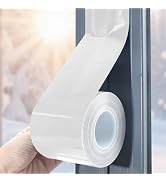 Birllaid White Window Sealing Tape, Window AC Tape, 3 Inch x 65 FT Waterproof Blocker for Cold He...