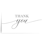 Designer Greetings Bulk Blank Thank-You Cards for Any Occasion, White and Silver Foil-Embossed Sc...