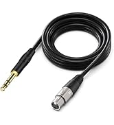 XLR Female to 1/4 Inch (6.35mm) TRS Jack Lead Balanced Signal Interconnect Cable,XLR to Quarter i...