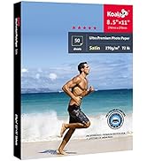 Koala Ultra Premium Photo Paper Satin 8.5x11 Inch Heavyweight 72lb for Inkjet Printer 50 Sheets