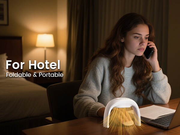 xuenair white mouse pad hand warmer is foldable and portable for hotel business trip