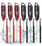 Copkim 6 Set Waterproof Food Thermometer for Water, Liquid, Candle and Cooking Digital Meat Therm...