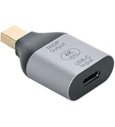 Cablecc USB-C Type C Female Source to Mini Displayport DP Sink HDTV Adapter 4K 60hz 1080p for Tab...