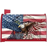 Inisajace American Flag Mailbox Covers, Patriotic USA Mailbox Covers Magnetic Standard Size 18 X ...