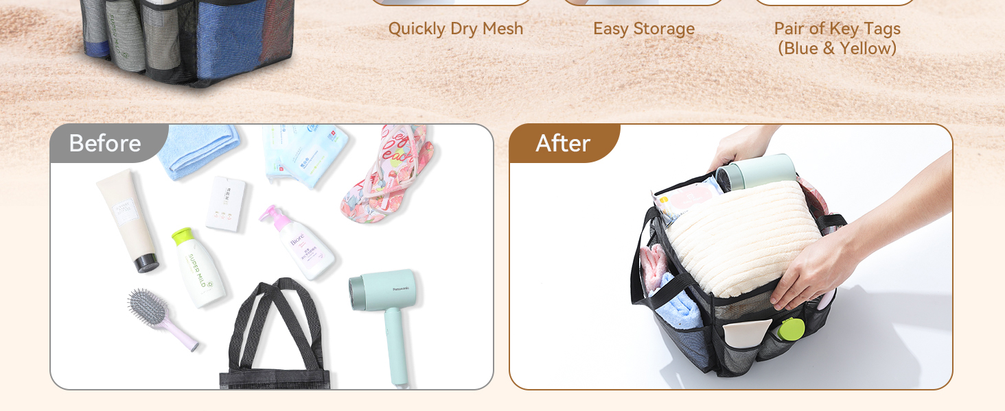 easy to dry water quickly pass through the mesh avoid losing keys suitable college student dorm