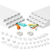 Wuitaouy 425in TV Cord Hider Wall, Cord Covers for 2-3 Wires on Wall, Easier Set-up Cable Hider W...