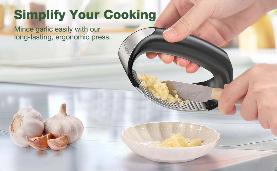garlic press stainless steel