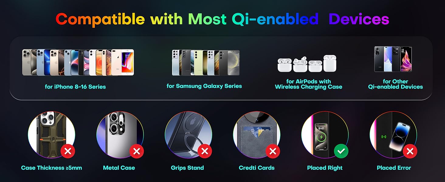 RGB Gaming Mouse Pad with Wireless Charging