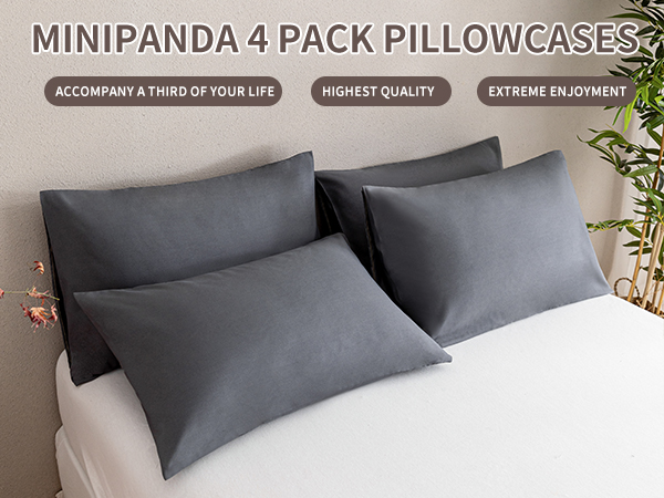 dark grey pillowcases