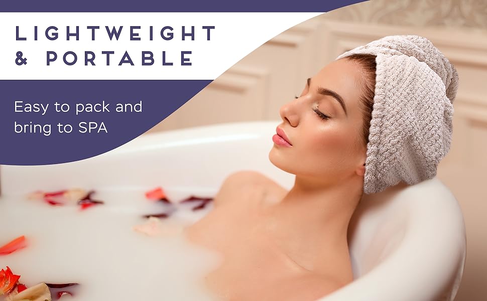 Easy to wear and bring to spa Microfiber Hair Towel