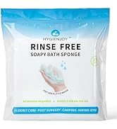 HYGIENJOY-21% Larger,No Rinse Bathing Wipes for Adults-Rinse Free Bath Sponges,Soap Infused,Dry S...