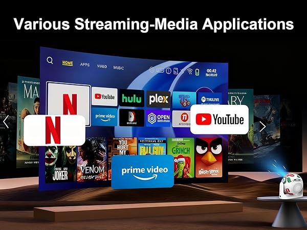 Built-in Apps Mini Portable Projector