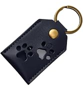 CALFOVERA Rectangle Dog Hair Collect Keychain PU Leather Cat Fur Keepaske Key Fob Charm Handmade ...