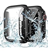 Goton Waterproof Case Compatible with Apple Watch 44mm SE (2nd Gen) Series 6 5 4 with Tempered Gl...