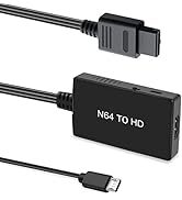 CapzoStone N64 to HDMI Adapter Converter for N64 / SNES/SFC/NGC Retro Game Console, Convert N64/G...
