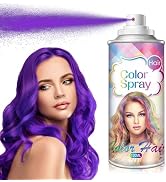 AIUEO Purple Hair Spray Temporary Hair Color Spray, One Tine Use Hair Dye for Kids Christmas Part...