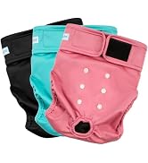 Paw Legend Washable Reusable Female Dog Period Diapers for Heat Doggie Puppy Diapers for Female D...