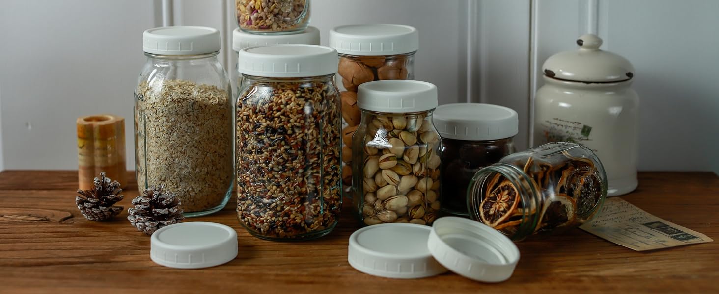 plastic mason jar lids