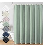 Aiyufeng Moga Sage Green Shower Curtain - 3D Embossed Textured Shower Curtains for Bathroom, Luxu...