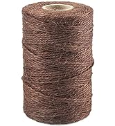 jijAcraft Jute Twine String 328 Feet, 2mm Colored Natural Twine for Gift Wrapping, 3-Ply Hemp Bro...
