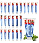 Travel Toothpaste Bulk, 10g/0.35oz Red & Blue Disposable Toothpaste Suitable for Hotels, Camping,...