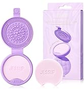 Jessup Makeup Brush Cleaner Mat Silicone with 2pcs Solid Soap, Portable Cleaning Tool for Cleanin...