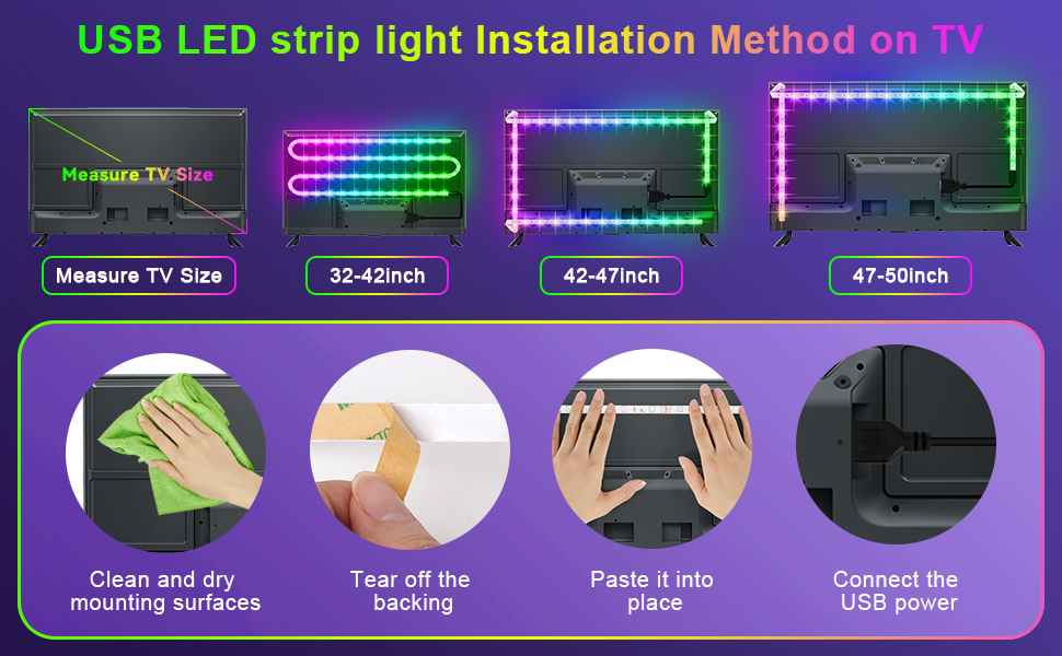 tv led lights strip