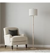 BOBOMOMO Retro Farmhouse Floor Lamp Rotary Switch, 62" Resin Vintage Floor Lamp, Rustic Tall Floo...