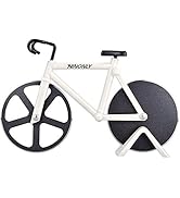 Ninonly Bicycle Pizza Cutter,Non-stick Bike Pizza Slicer, Dual Stainless Steel Cutting Wheels bes...