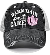 FADACHY Ponytail Hats for Women, Baseball Cap with Ponytail Hole, Embroidered High Mess Bun Pony ...