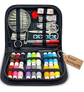 Small Travel Sewing Kit for Beginners, Adults & Kids – Portable Sewing Supplies with Needles, Thr...