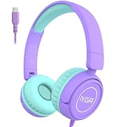 IYGR K6 USB C Kids Headphones, 85dB Safe Volume Headphones for Kids, Stereo Sound Foldable Headph...