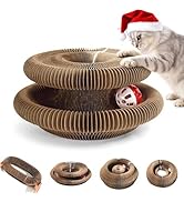 COSOWO Kitty Kurlz Magic Organ Cat Toy, Foldable & Reversible Infinity Style Cat Scratching Board...