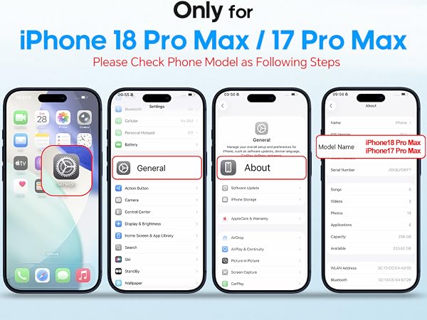 Wallet Case for iPhone 18 Pro Max/17 Pro Max (6.9"), RFID Blocking 4 Card Holders