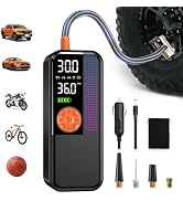 WEOLULI 150PSI Portable Cordless Tire Inflator Air Compressor | Fast Inflation, Rechargeable Batt...