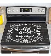 Stove Top Cover for Electric Stove,Glass Stove Top Cover, Heat Resistant Glass Cooktop Cover, Sto...