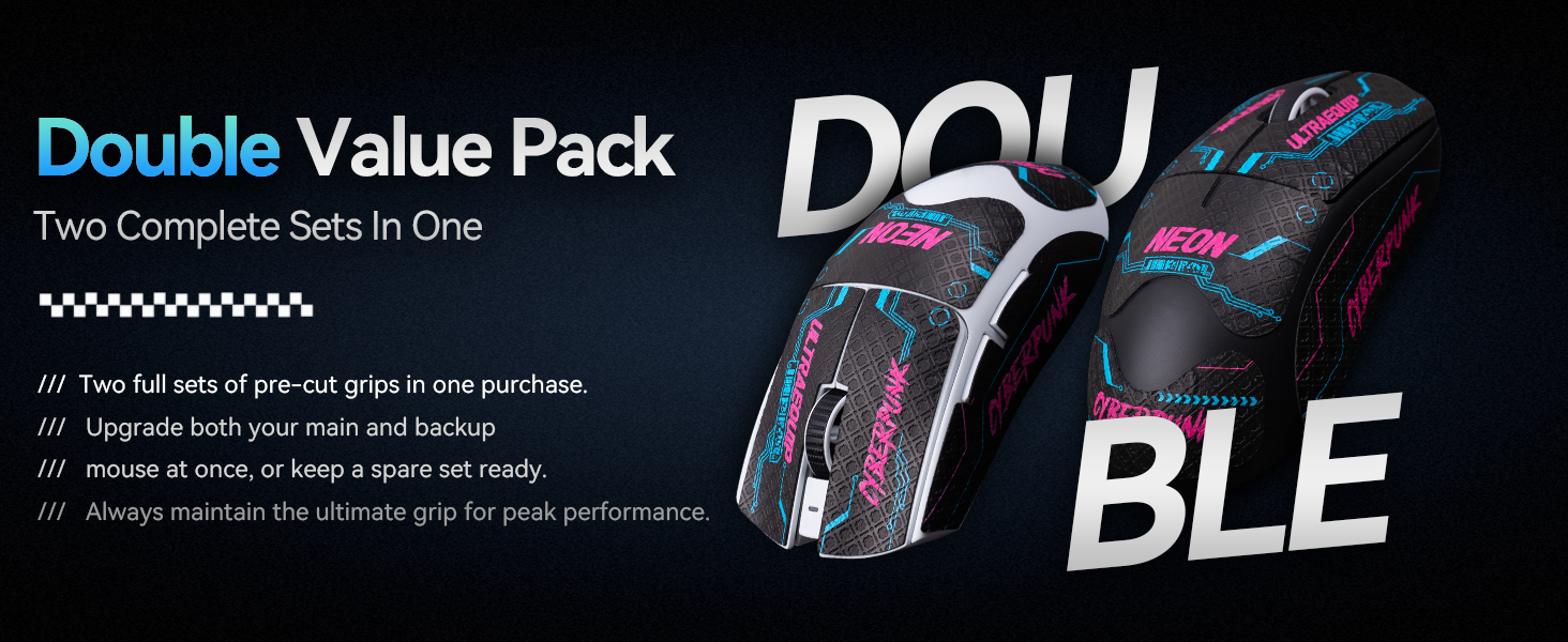 Double Value Pack: Two Packs for One Price - Two full packs of pre-cut grips
