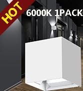LEDMO LED Up and Down Outdoor Wall Sconces White 6000K 20W High Power Aluminum Anti-Rust Exterior...
