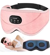 LC-dolida White Noise Sleep Mask, 3D Sleep Headphones with 16 Soothing Sounds, Bluetooth 5.4 Slee...